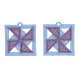 Quilt Block Earrings 2 FSL