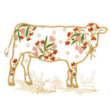 Flowery Cow Applique