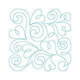 Heart Swirls Pattern DIGITAL