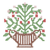 Cross Stitch Roses Topiary