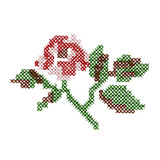 Cross Stitch Roses Motif