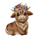 Spring Highland Cow
