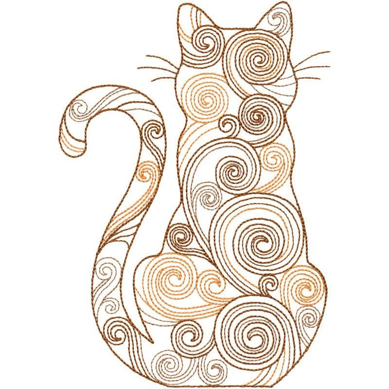 Scrollwork Cats