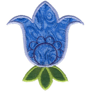 Blue Tulip Applique