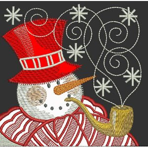Snowman Pipe Applique