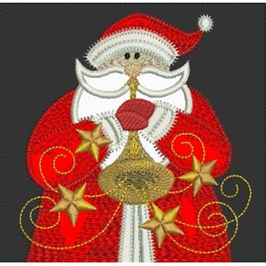 Santa Horn Applique