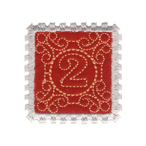 Red 2 Stamp Applique