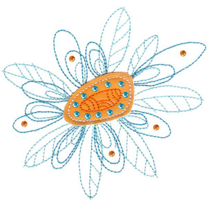 Doodle Abstract Applique 2 Glitz