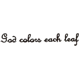 God Colors Each Leaf