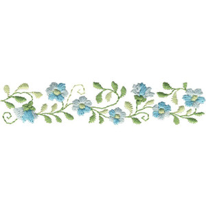 Blue Flowers Border | 12398-20