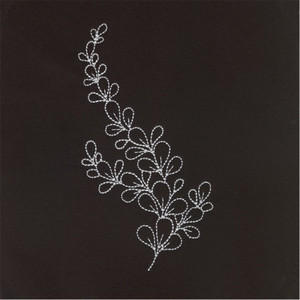 Linework White Leaves Branch