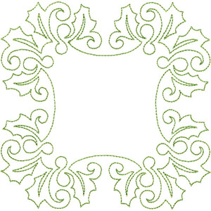 Holly & Swirls Square 2
