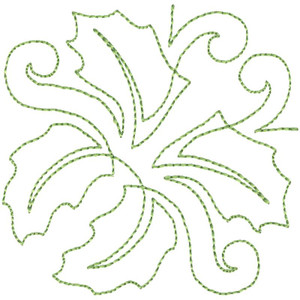 Holly & Swirls Corner Piece