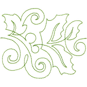 Holly & Swirls Continuous Piece