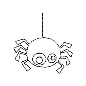 Linework Spider Charm