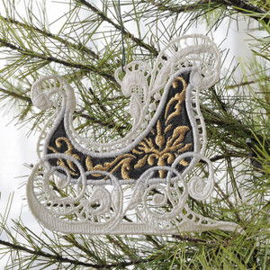 FSL Sleigh Ornament with Applique
