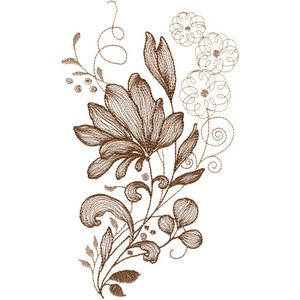 Sepia Floral 3