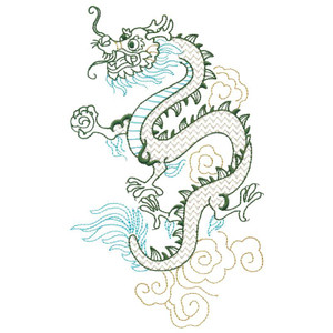 Tall Dragon Linework