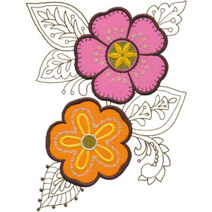 Floral 5 Applique | 12526-05