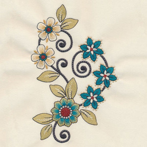 Large Oval Floral Swirls