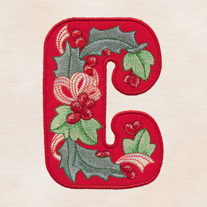 Illuminated Christmas C Applique