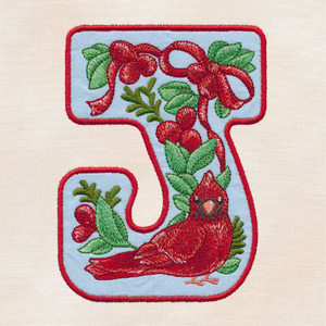 Illuminated Christmas J Applique