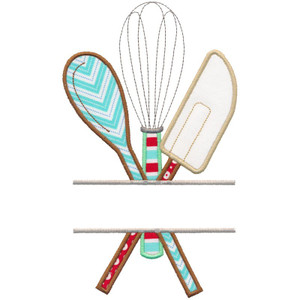Utensil Name Drop Applique
