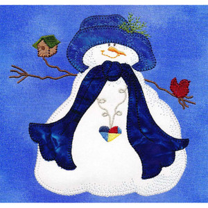 Snow Woman Applique 2