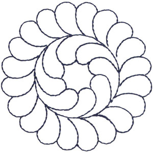 Feather Medallion Linework