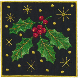 Holiday Flora Holly Tile