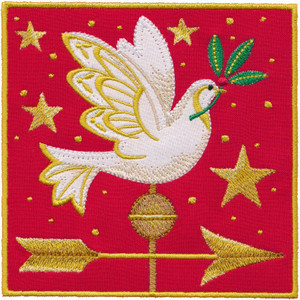 Weathervane Dove Tile Applique