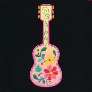 Floral Guitar Applique
