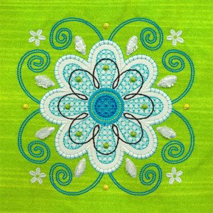 Flowers Square Applique 3