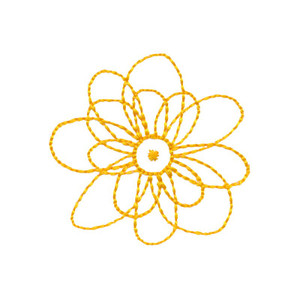 Sunshine Modern Flower Linework Mini