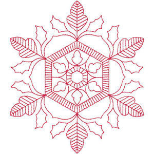Redwork Snowflake | 12695-40