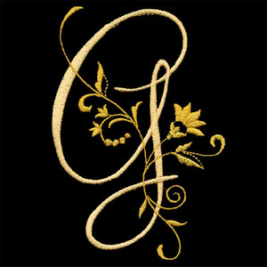 Floral Monogram G