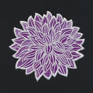 Small Purple Dahlia Applique
