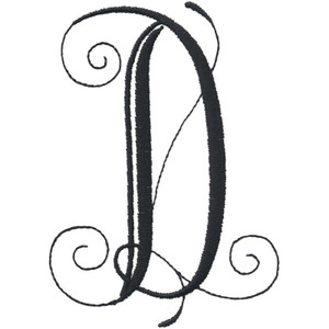 Essential Monogram Center Letter D