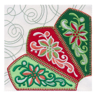 Poinsettia Dresden Applique