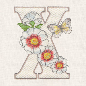 Floral Alphabet  X