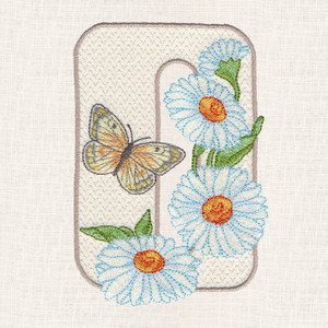 Floral Alphabet O