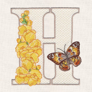 Floral Alphabet H