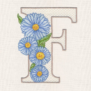 Floral Alphabet F