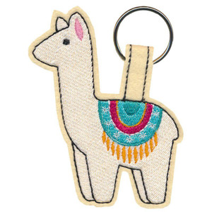 Llama Felt Keychain FSA