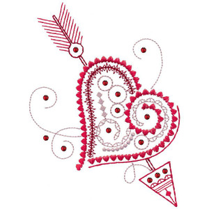 Glitz Heart & Arrow
