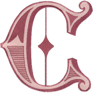 Etched Letter C