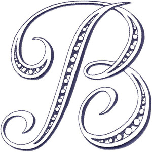 Etched Letter B