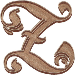 Etched Letter Z