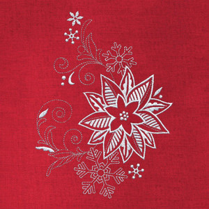 Poinsettia & Snowflakes