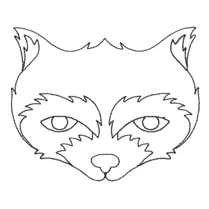 Square Design - Raccoon Face